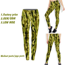 Pantalons de yoga de jambières de sublimation, pantalons de yoga en gros de femmes, pantalons de yoga faits sur commande